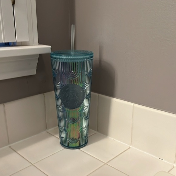 Starbucks Mermaid Iridescent Green Blue Straw Tumbler Venti - Picture 2 of 5